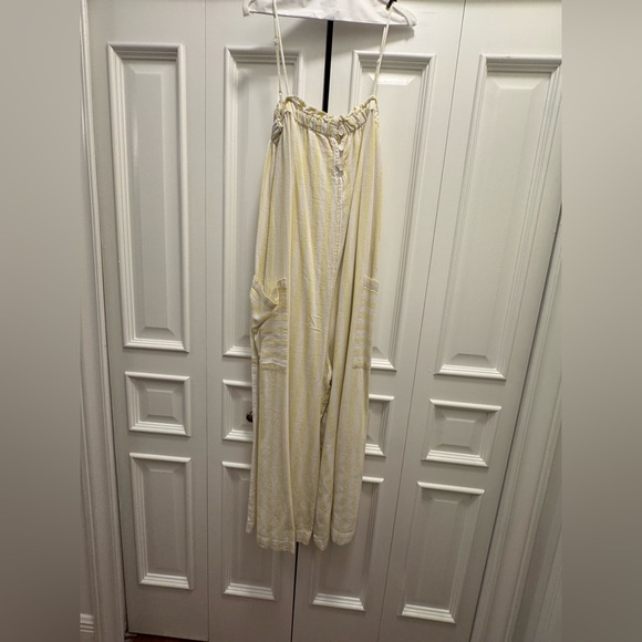 Striped Yellow Jumpsuit - Picture 1 of 2